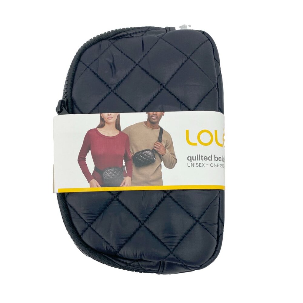 Lolë Unisex Quilted Belt Bag | Travel Bag | Compact | Black | One Size **NEW